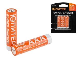 Батарейка AAA LR03 1,5V alkaline 4шт. юпитер