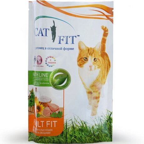 «CAT FIT» корм сухой для взрослых кошек (с птицей и овощами) . Фасовка: 0,4 кг от компании ЧТУП «АннаДекор» - фото 1