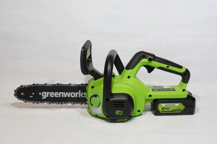 Цепная пила аккумуляторная Greenworks 24V, 25см, c 1хАКБ 2Ач и ЗУ от компании ЧТУП «АннаДекор» - фото 1