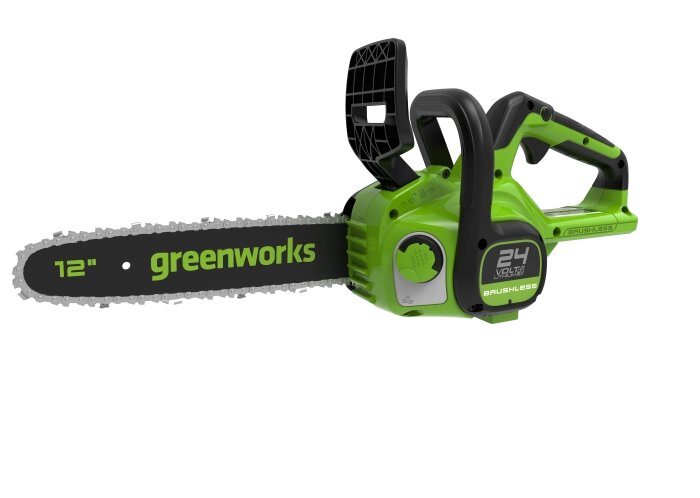 Цепная пила аккумуляторная Greenworks 24V, 30см, бесщеточная, c 1хАКБ 4 Ач и ЗУGD24CS30K4 от компании ЧТУП «АннаДекор» - фото 1