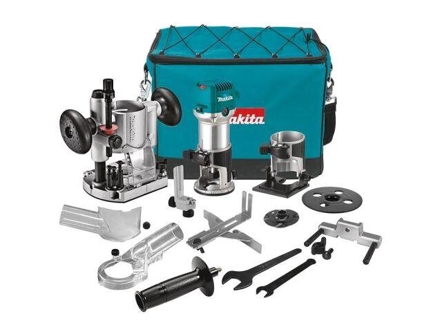 Фрезер кромочный MAKITA RT 0702 CX2 + аксессуары в сумке (710 Вт, цанга 8 мм, 30000 об/мин, регул. об.) от компании ЧТУП «АннаДекор» - фото 1