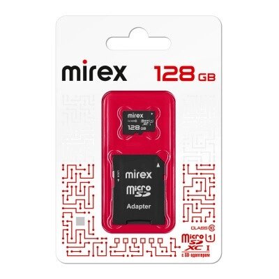 Карта памяти microSDХC с адаптером MIREX  128GB (UHS-I, class 10) (13613-AD10S128) от компании ЧТУП «АннаДекор» - фото 1