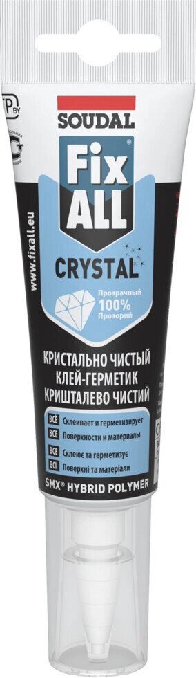 Клей-герметик гибридный Soudal Fix All Crystal прозрачный 125 мл от компании ЧТУП «АннаДекор» - фото 1