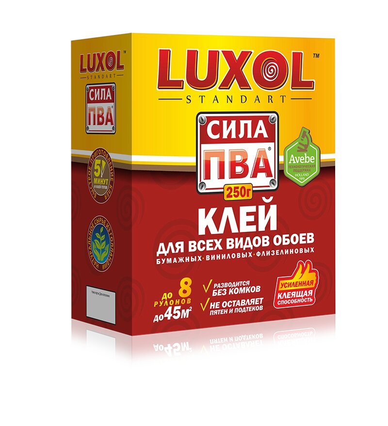 Клей обойный «LUXOL сила ПВА» (Standart), 250 г от компании ЧТУП «АннаДекор» - фото 1