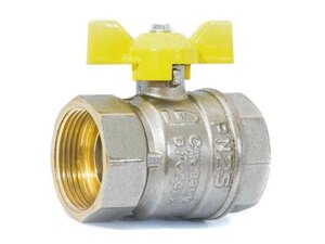 Кран шаровый 1/2" вн. вн. бабочка (ГАЗ) PN40, LD