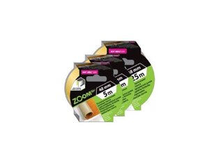 Лента двухсторонняя тканевая клейкая 48ммх10м ZOOM