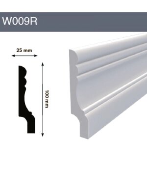 Напольный плинтус W009R 100x25x2000 мм (ВхШхД) от компании ЧТУП «АннаДекор» - фото 1
