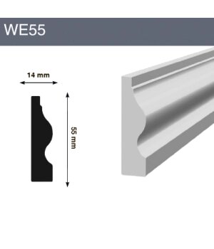 Напольный плинтус WE55 55x14x2400 мм (ВхШхД) от компании ЧТУП «АннаДекор» - фото 1