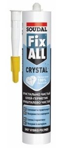 Клей-герметик гибридный Soudal Fix All Crystal прозрачный 290 мл