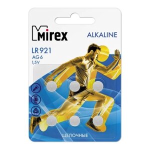 Батарейка LR921 щелочная Mirex AG6 / LR921 1,5V 6шт