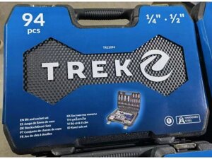 Набор головок и бит 94пр. TREK (1/4", 1/2", 6 граней)