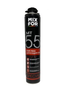 Клей-пена профессиональная MIXFOR MT-55 для кладки стен из кирпича и блоков 850 мл (от -5С до +30 С)