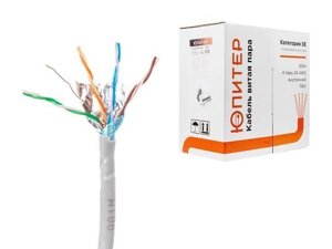 Кабель витая пара F/UTP Cat5E 4х2х24AWG (0.51мм) 305м, медь, внутр. (ПВХ) Юпитер (ЮПИТЕР)