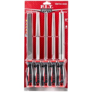 Набор напильников P. I. T. HSET03-0005 (5шт, №2, 300/200 мм, перекрестная насечка, двухкомп. рукоятка)