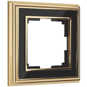 Рамка на 1 пост (золото/черный, Palacio) / WL17-Frame-01