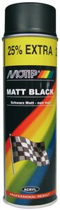 Краска акриловая Черный МАТ 500мл MOTiP 04006