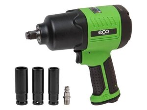 Пневмогайковерт 1/2" ECO AIW-980S (950/1200 Нм (закр. откр. 3 ступени крут. мом., twin hammer, 7500 об/мин,