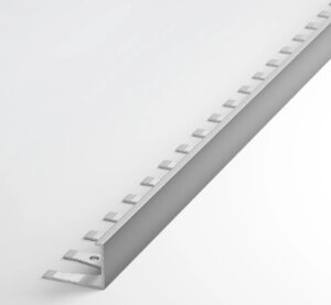 Профиль L-образный окантовочный гибкий ПК 02-15 алюминий без покрытия до 15мм длина 2500мм