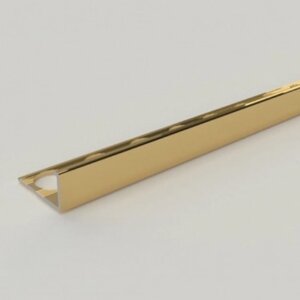 Профиль L-образный окантовочный внешний ПК 01 золото глянец 9мм длина 2700мм