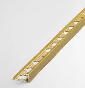 Профиль L-образный окантовочный внешний ПК 01 золото люкс 9мм длина 2700мм