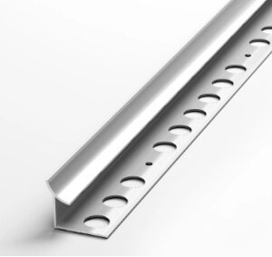 Профиль окантовочный внутренний ПК 06 алюминий без покрытия до 10мм длина 2700мм