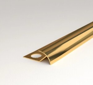 Профиль угловой ПУ 20-8 золото глянец 8мм длина 2700мм