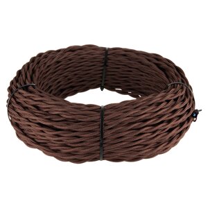 Ретро кабель витой 2х1,5 (коричневый) / W6452514 50м