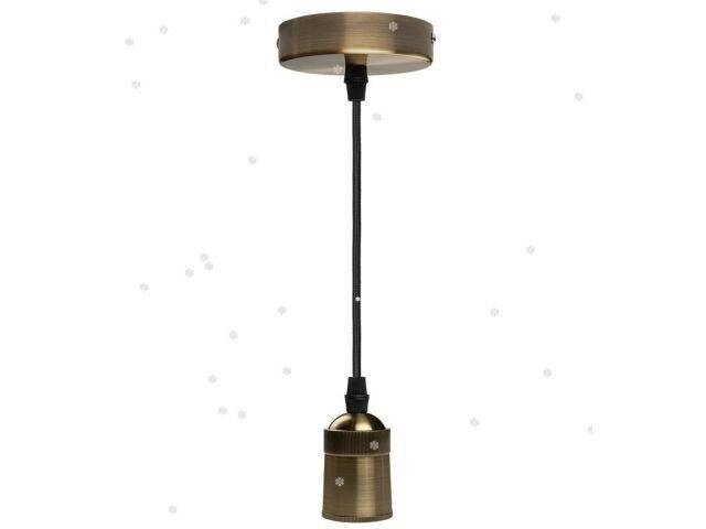 Светильник декоративный RETRO PLC 03 E27 230V/1M ANTIQUE BRONZE (патрон с проводом) JAZZWAY от компании ЧТУП «АннаДекор» - фото 1