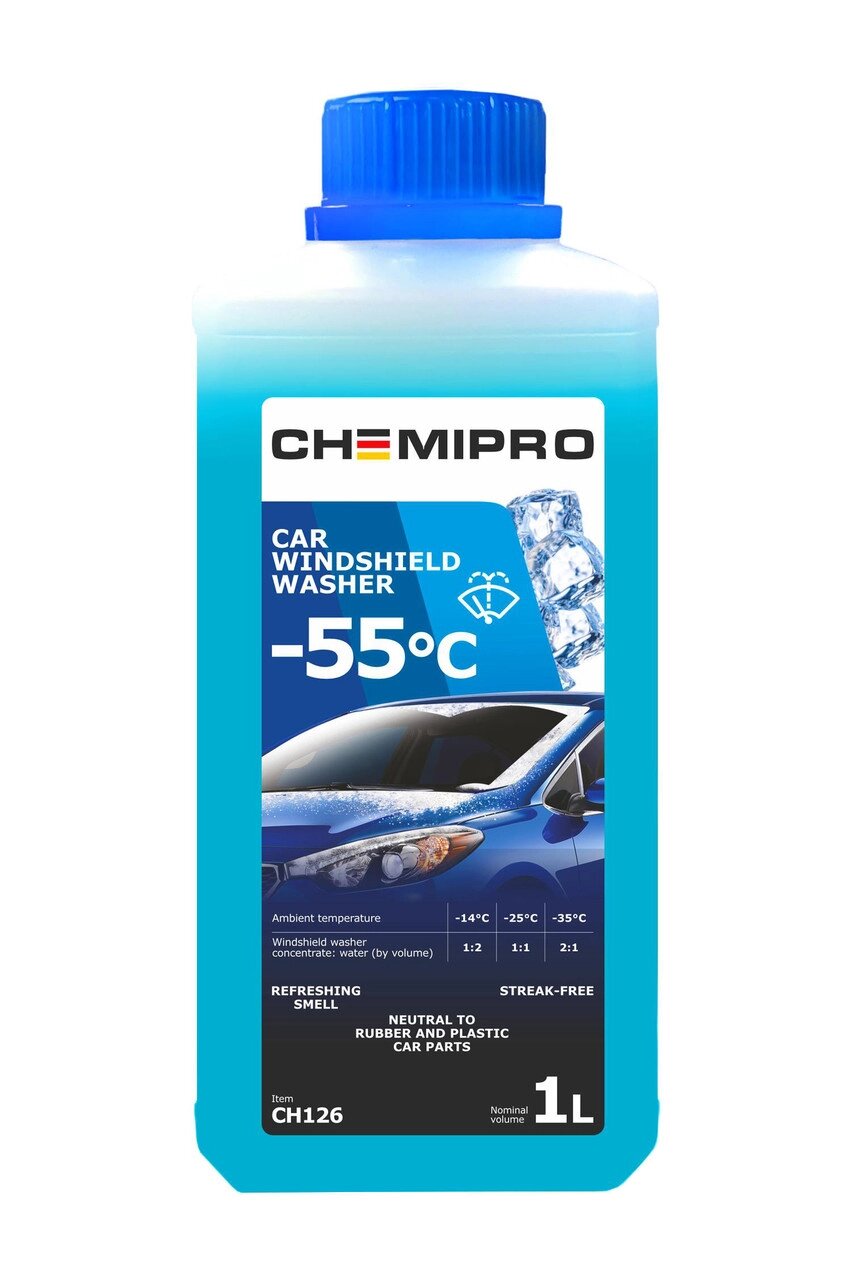 Жидкость для стеклоомывателя CHEMIPRO -55 зимняя (концентрат) 1л CH126 от компании ЧТУП «АннаДекор» - фото 1