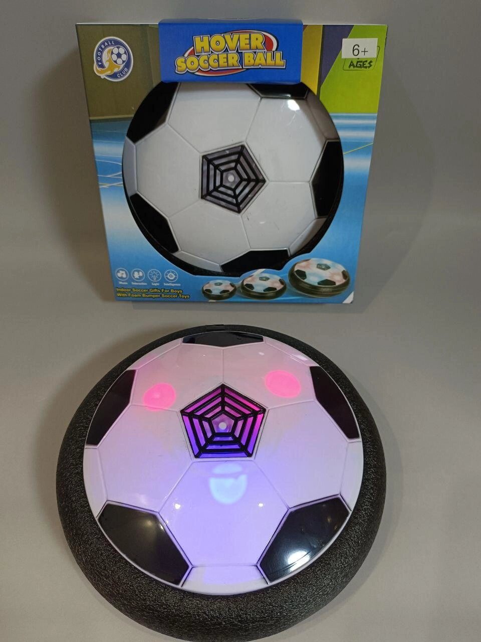 Аэромяч Hover soccer ball  с подсветкой и звуком от компании ИгрушкиТут - фото 1