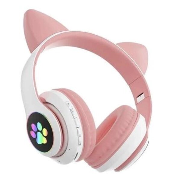 Беспроводные наушники с ушками Wireless Headphones Cat Ear в розовом цвете от компании ИгрушкиТут - фото 1