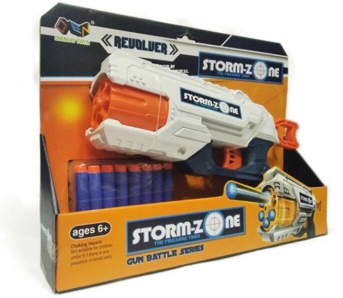 Бластер Storm-Zone с мягкими пулями, 2 цвета, арт. Z1136A от компании ИгрушкиТут - фото 1