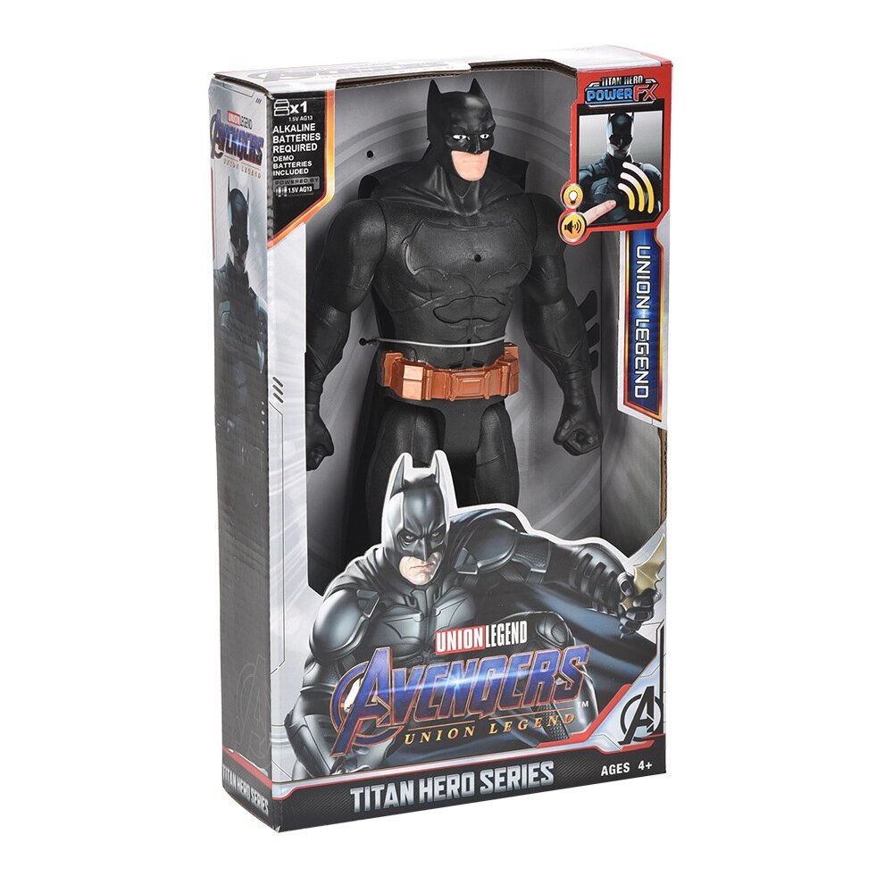 Фигурка супергероя "MARVEL Batman " Бэтмен Чёрный, свет, звук, арт. 21008-BF от компании ИгрушкиТут - фото 1