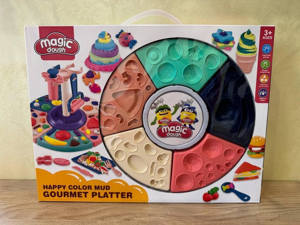 Игровой набор для лепки из пластилина Magic dough "Кухня кондитера", аналог Play-Doh от компании ИгрушкиТут - фото 1