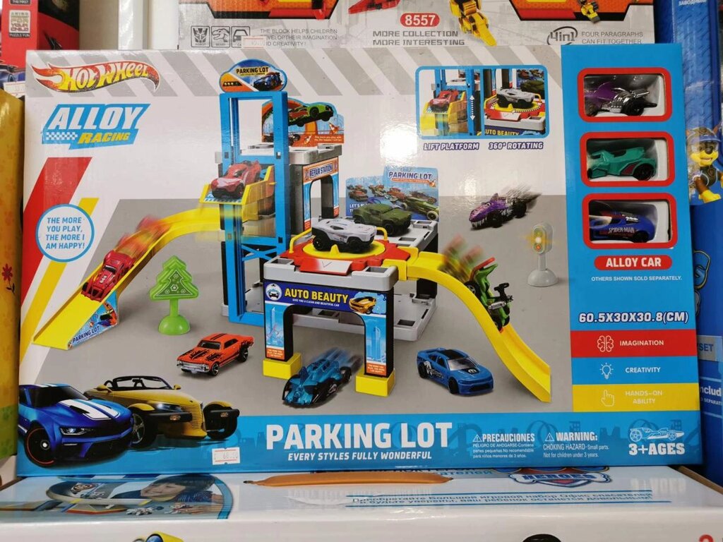 Игровой набор Паркинг "HOT WHEEL" с машинками, световые эффекты, аналог, арт. 1211 от компании ИгрушкиТут - фото 1