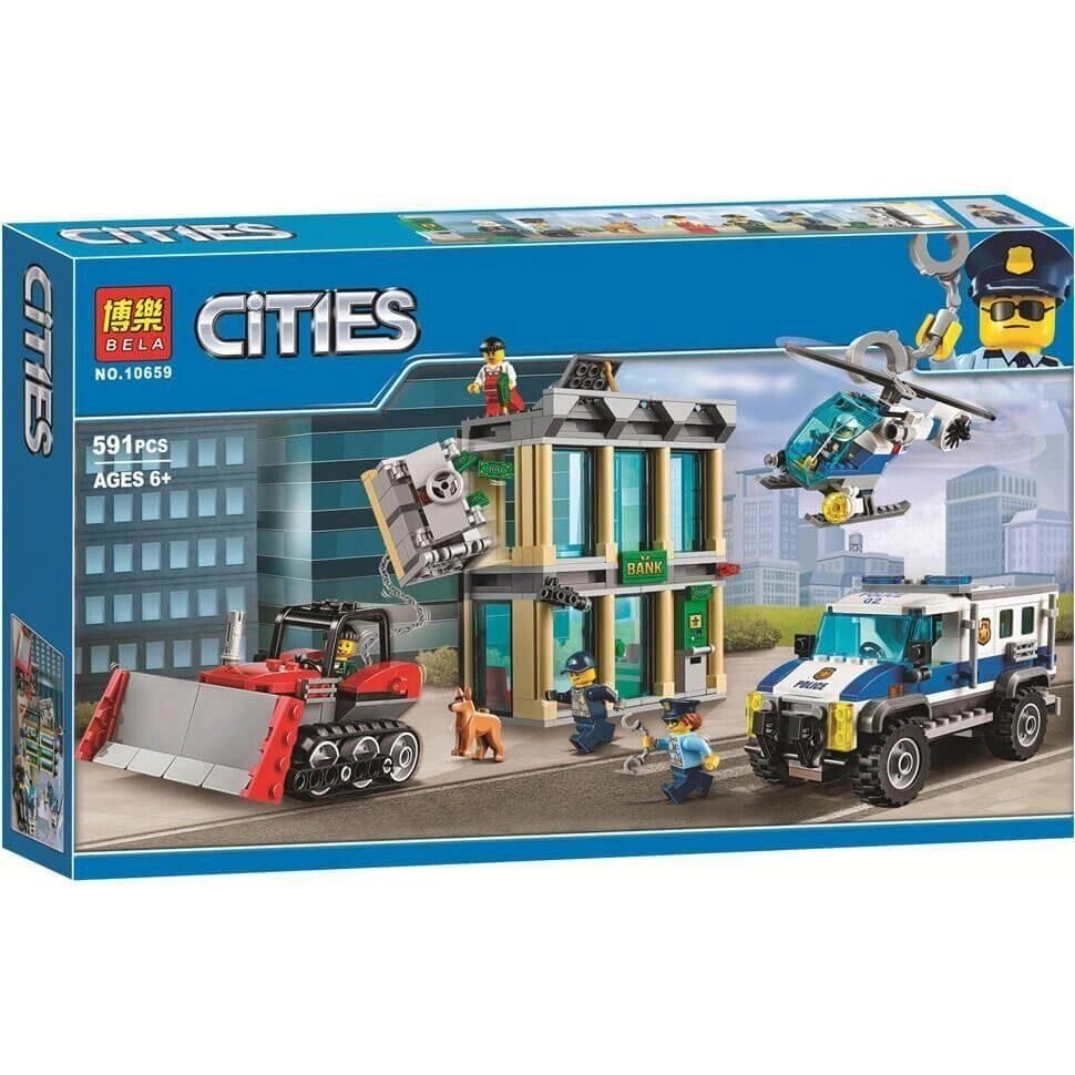 Конструктор Bela Cities "Ограбление на бульдозере", 591 деталь, аналог Lego, арт. 10659 от компании ИгрушкиТут - фото 1