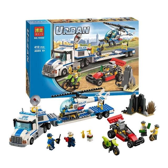 Конструктор Bela Urban10422 аналог Lego City 60049 "Полицейский перевозчик вертолёта" (410 деталей), арт. 10422 от компании ИгрушкиТут - фото 1