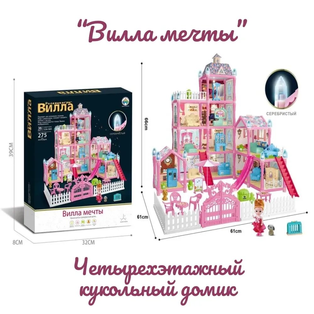 Кукольный домик с мебелью и куклой от компании ИгрушкиТут - фото 1