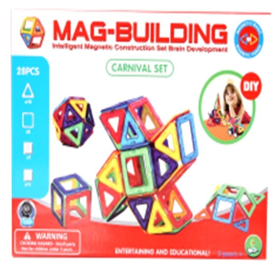 Магнитный конструктор Mag Building 28 деталей, арт SS1146550/GB-W28 от компании ИгрушкиТут - фото 1