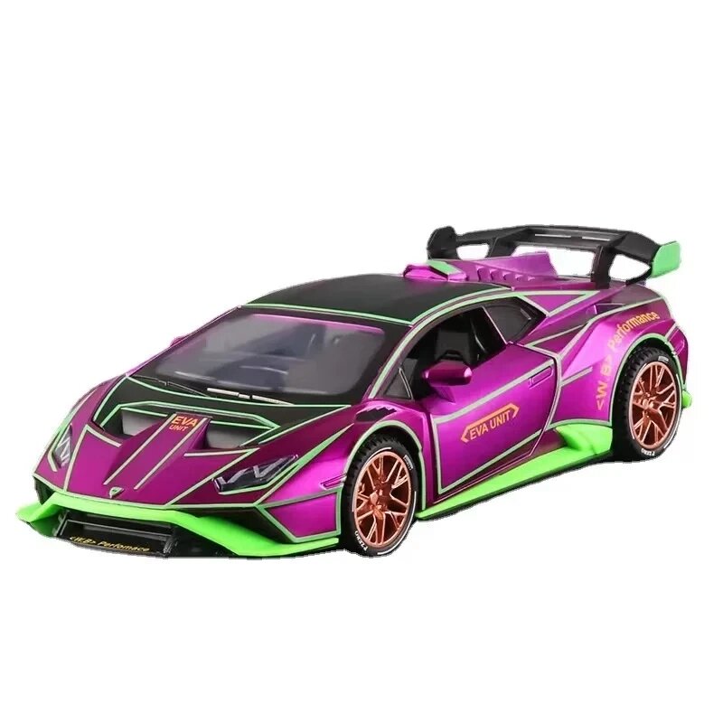 Машина Lamborghini 1:24 Lambos Huracan STO Spray Supercar литой инерционная, металл, свет, звук, дым от компании ИгрушкиТут - фото 1