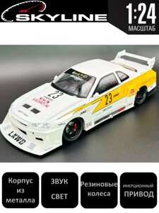 Машинка металлическая Nissan Skyline GT-R R34 белый