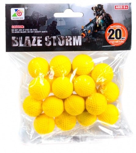 Мягкие шарики для бластеров Blaze Storm, (20 шт.), арт. ZC05 от компании ИгрушкиТут - фото 1