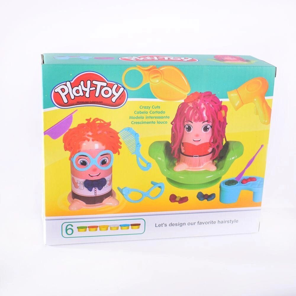 Набор для лепки Play-Toy "Прически", аналог Play Doh от компании ИгрушкиТут - фото 1