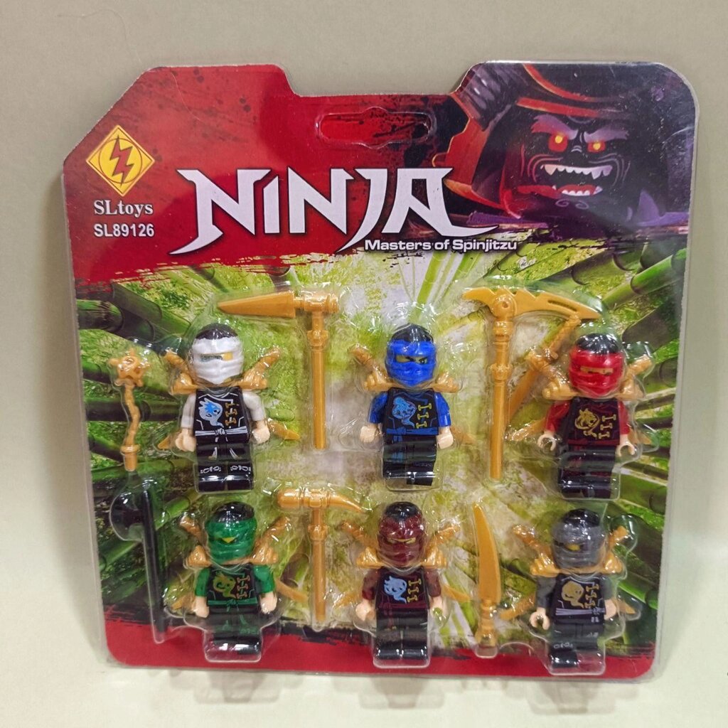 Набор лего человечков Ниндзяго Ninjago ниньзя (6шт) SL89126 от компании ИгрушкиТут - фото 1