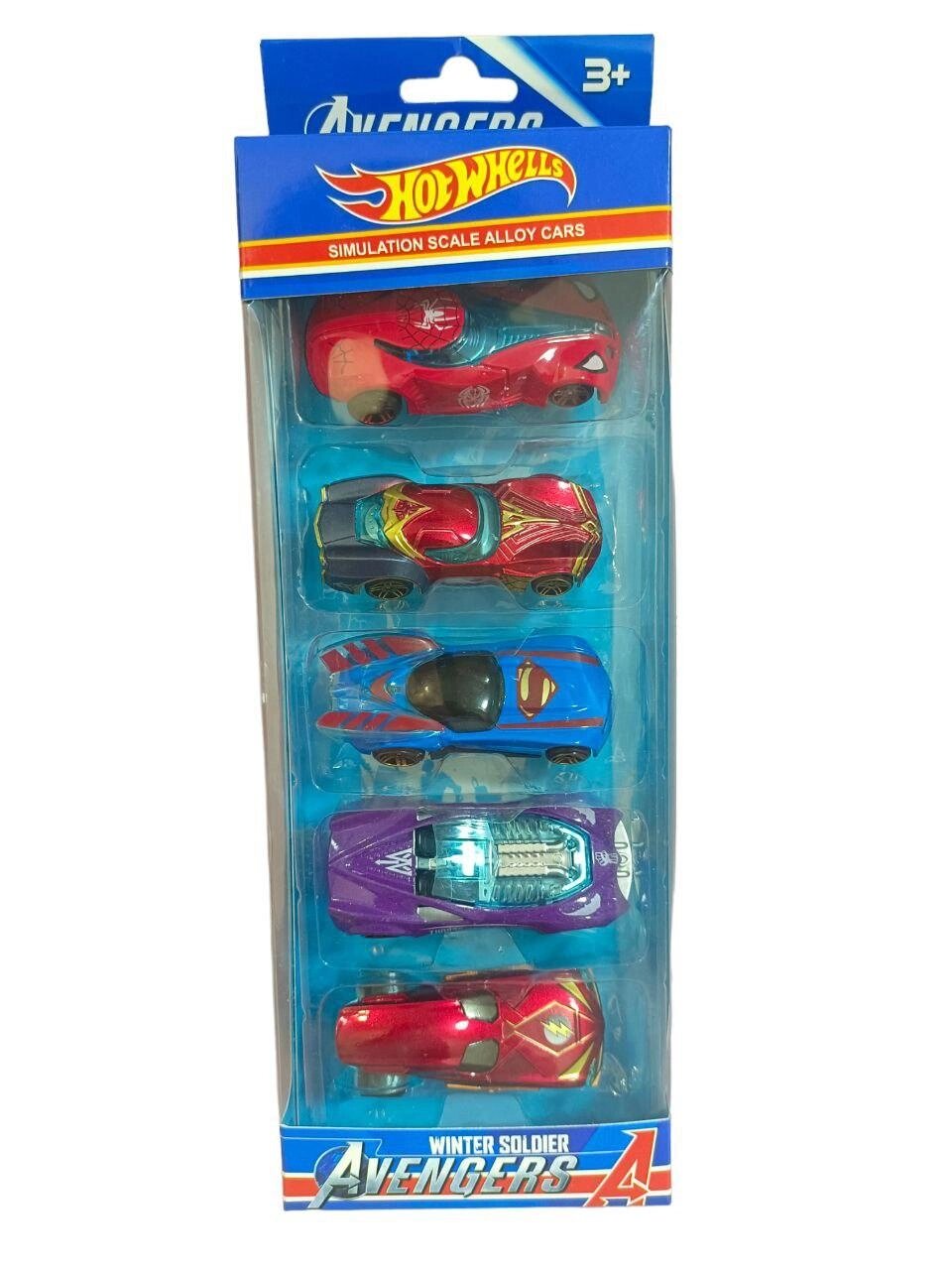 Набор машинок Hot Wheel Супергерои (Хот Вилс), 5 машинок, аналог Hot Wheels от компании ИгрушкиТут - фото 1