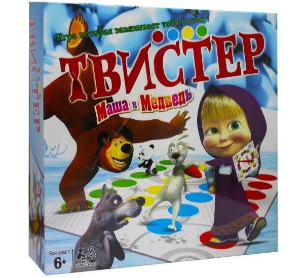 Напольная игра Твистер "Маша и Медведь" от компании ИгрушкиТут - фото 1