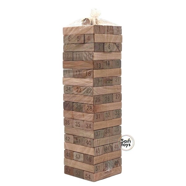 Настольная игра Дженга Party (Jenga, Башня) с цифрами от компании ИгрушкиТут - фото 1