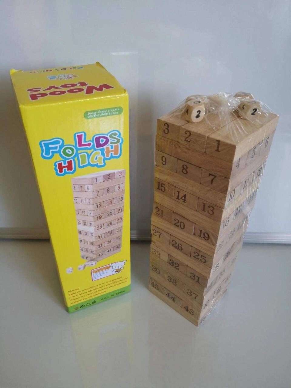 Настольная игра Дженга Party (Jenga, Башня) с цифрами от компании ИгрушкиТут - фото 1