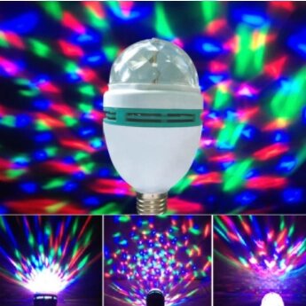 Новогодний светильник (ночник) вращающийся с цветомузыкой LED Full Color Rotating Lamp от компании ИгрушкиТут - фото 1