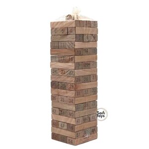 Настольная игра Дженга Party (Jenga, Башня) с цифрами